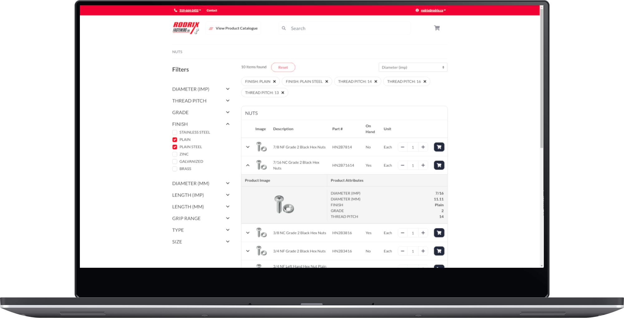 Rodrix Fasteners screen #1